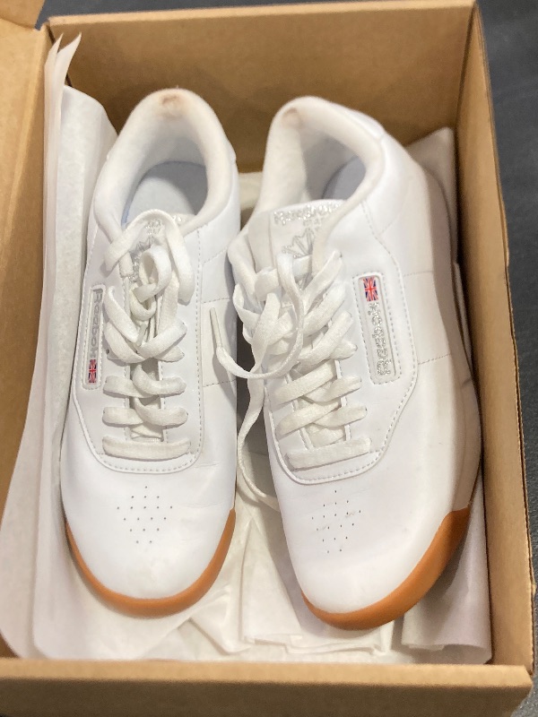 Photo 1 of Reebok Princess Sneakers for Women, Comfortable Walking or Tennis Womens Shoes, White/Gum, 9