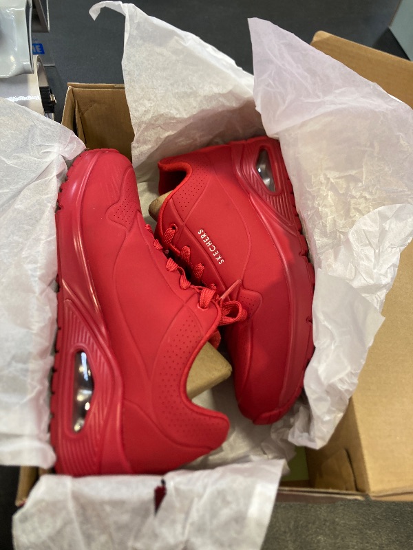 Photo 1 of SKECHERS Women's Uno-Stand on Air Sneaker, Red/Red, 8.5 worn once 