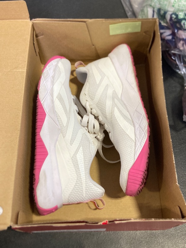 Photo 1 of Reebok Women's NFX Trainer Sneaker, Athletic Gym or Workout Shoes for WomenFootwear White/True Pink, 7
