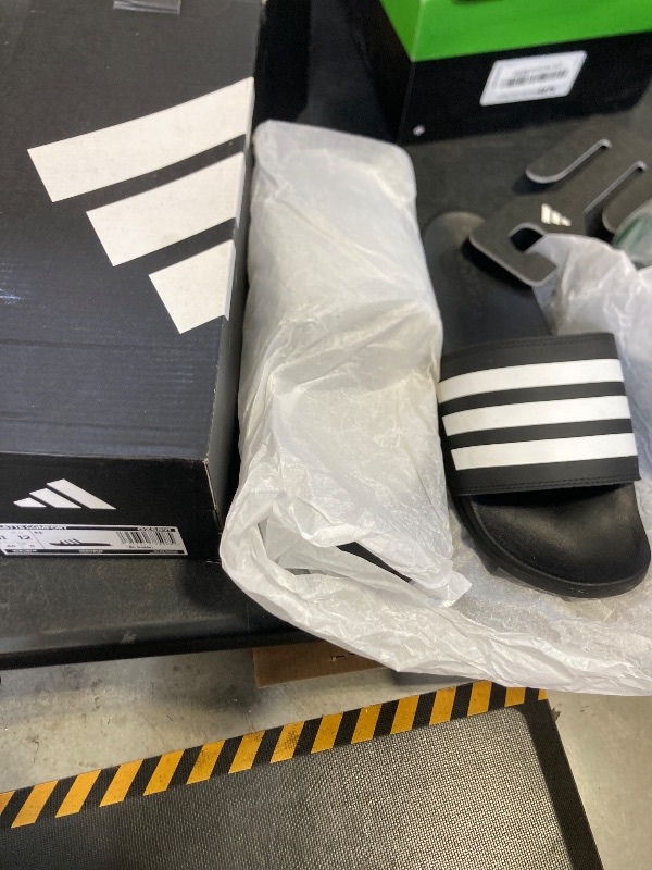 Photo 1 of adidas Adult Adilette Comfort Slides Core Black/White/Core Black 11