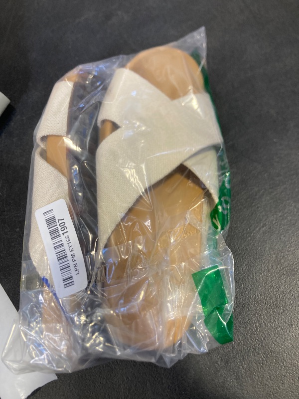 Photo 1 of Rothy's The Weekend Slide Women's Slip-On Shoes, Comfortable Sandals, Oat, Made From Recycled Plastic Bottles & Machine Washable, Size 6.5
