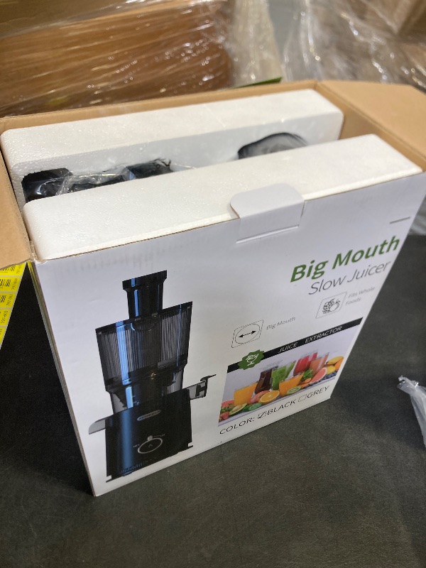 Photo 1 of ECOSELF Cold Press Juicer Easy to Clean, with Wide Mouth & Large Feed Chute, Professional Juicer Machines For Whole Fruits & Vegetables, Self Feeding for Juice Extractor Machine, High Juice Yield