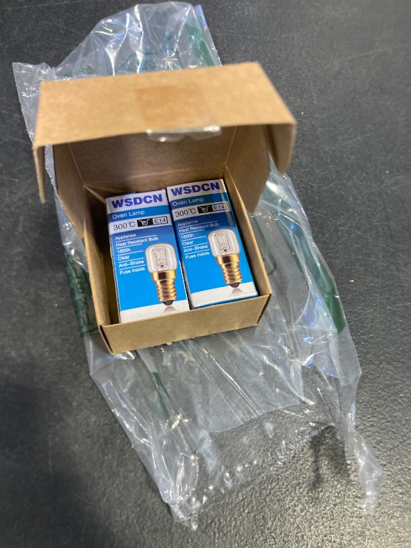 Photo 1 of 2 Pack, Fulfilled by Amazon, WSDCN E14 T22 15W 120V 120 Volt (110V~130V) Oven Light Bulb Oven Lamp Heat Resistant Bulb 300°C