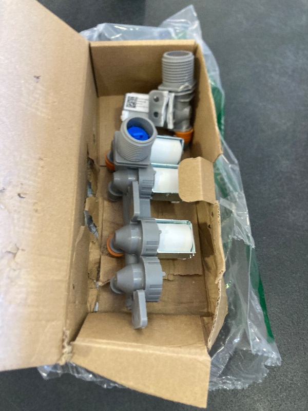 Photo 1 of AJU75152602 Washer Inlet Valve Assembly compatible with lg WT7100CW, WT7150CW, WT7300CV, WT7300CW, WT7400CW, WT7800CW, WT7900HBA, WT7305CV, WT7400CV, WT7800CV WT7155CW, WT7405CV, WT7405CW etc Series