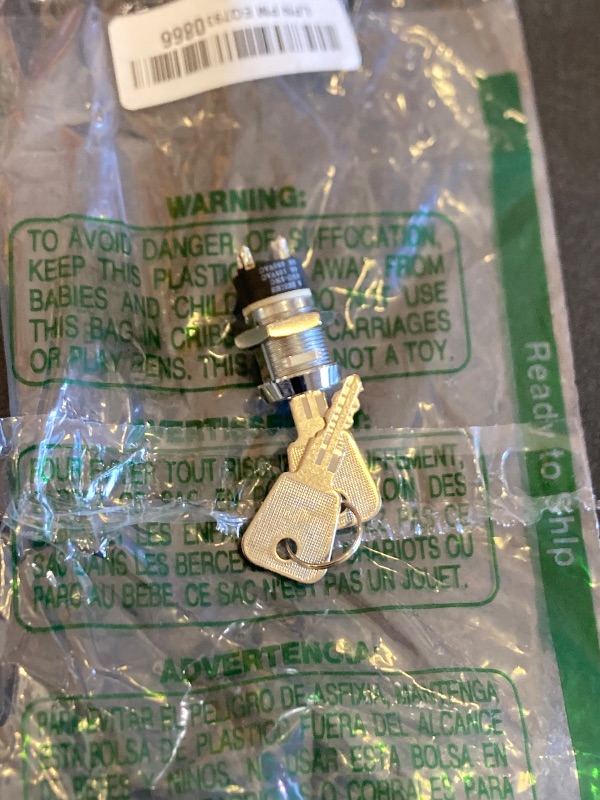 Photo 1 of uxcell 19mm 2 Positions 2NO 2NC Electric Key lock Push Button Switch