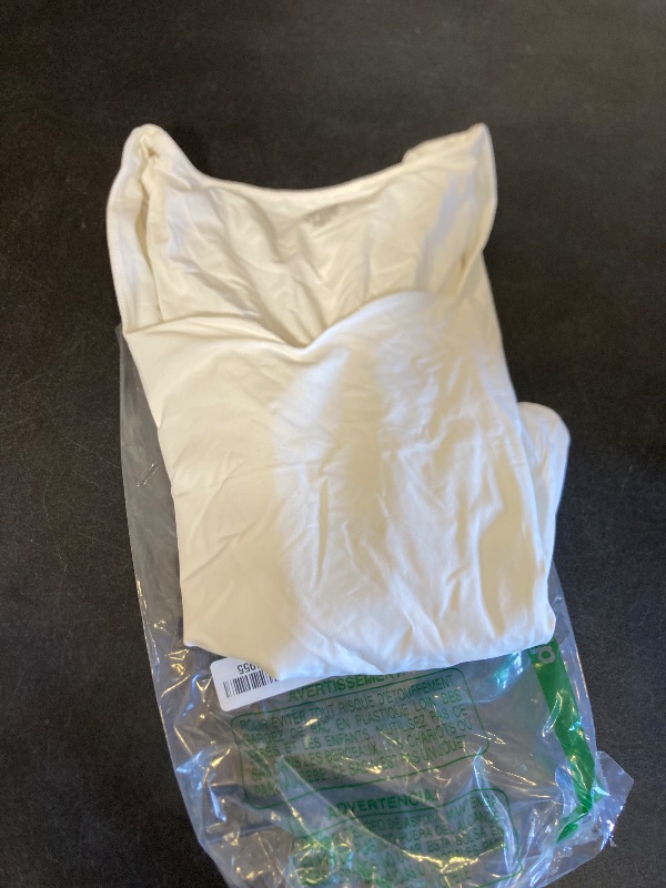 Photo 1 of Avidlove Long Sleeve Bodysuits for Women Sexy Sweetheart Neck Going Out Outfits Double Lined Bodysuit White M