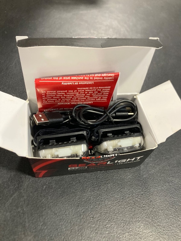 Photo 1 of GearLight USB Rechargeable Headlamp Flashlight - S500 Running, Camping, and Outdoor LED Headlight Camping Headlamps - Head Lamp Light for Adults, Kids, Emergency Gear - Black - 2 Pack, Rechargeable