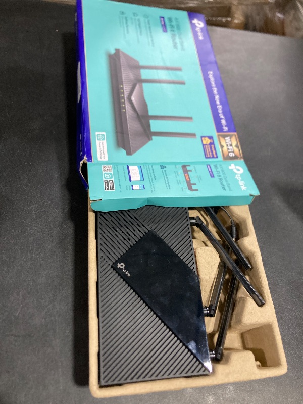 Photo 1 of TP-Link AX1800 WiFi 6 Router V4 (Archer AX21) – Dual Band Wireless Internet, Gigabit, Easy Mesh, Works with Alexa - A Certified for Humans Device, Free Expert Support