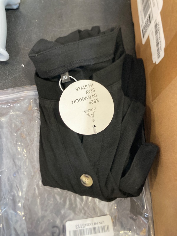 Photo 1 of ANRABESS Womens Short Sleeve Henley Tops V Neck Dressy Casual Blouses Summer Trendy Tee Shirts 2025 Vacation Fashion Clothes Black XL