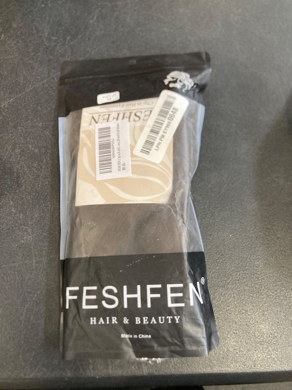 Photo 1 of FESHFEN Clip in Hair Extensions for Women - 4 Pcs Thick Double Weft Long Wavy Soft Synthetic Blends Well Hair Extension, 20 inch Dark Brown