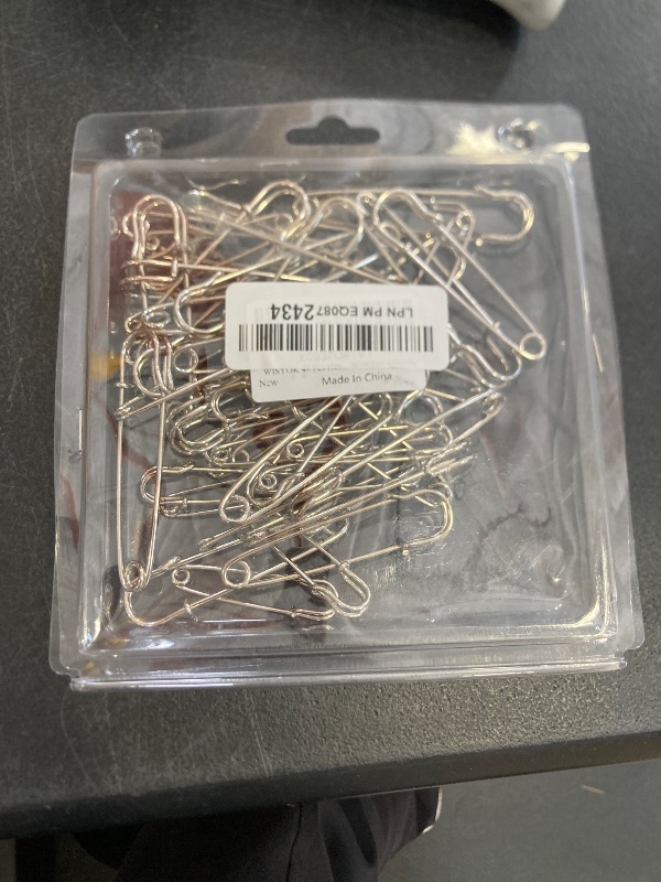 Photo 1 of WISYOK 48 Pcs Heavy Duty Safety Pins Assorted Sizes 2'', 2.8'', 3'', Large Safety Pins, Pack of 48 Strong, Sturdy Bulk Pins, for Clothes, Blankets, Crafts, Kilts, Stainless Steel Wire Extra Sturdy