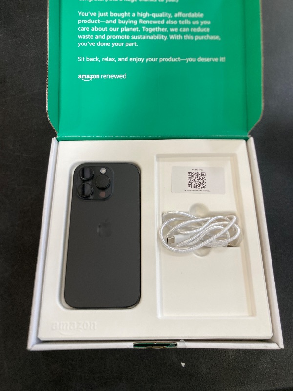 Photo 1 of Apple iPhone 16 Pro, US Version, 128GB, Black Titanium - Unlocked (Renewed Premium)