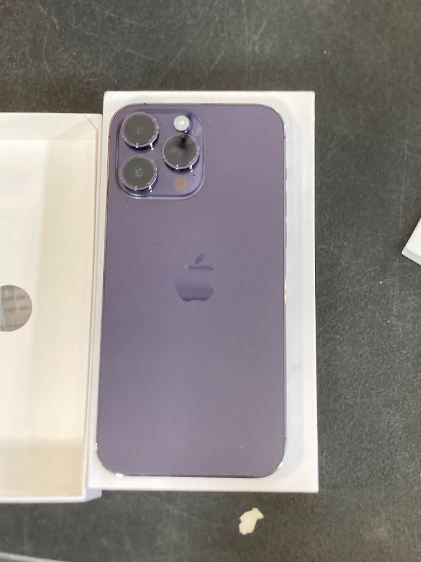 Photo 1 of Apple iPhone 14 Pro Max, 128GB, Deep Purple - Unlocked (Renewed)