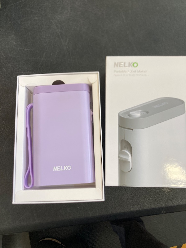 Photo 1 of Nelko Label Maker Machine with Tape, P21 Bluetooth Label Printer, Wireless Mini Label Makers with Multiple Templates for School Office Home, Purple