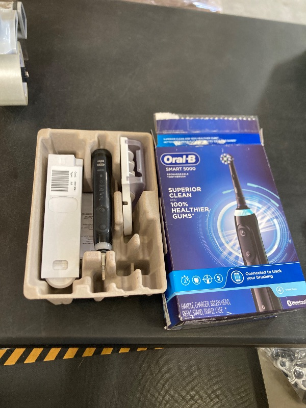 Photo 1 of Oral-B Pro 5000 Smartseries Power Rechargeable Electric Toothbrush with Bluetooth Connectivity, Black Edition