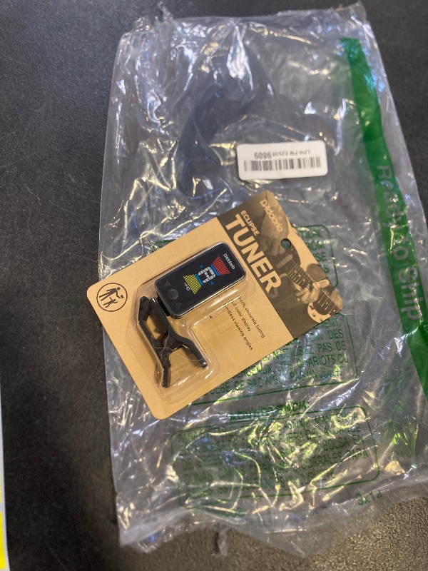 Photo 1 of D'Addario Accessories Guitar Tuner - Eclipse Headstock Tuner - Clip On Tuner for Guitar - Great for Acoustic Guitars & Electric Guitars - Quick & Accurate Tuning - Black