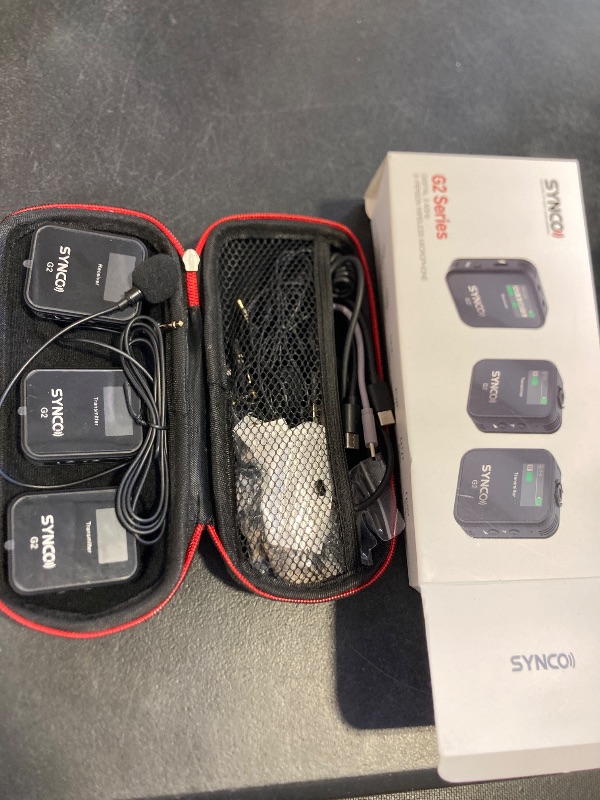Photo 1 of SYNCO Wireless Lavalier Microphone, G2(A2) 2.4G Dual Transmitter 48KHz 24Bit Lapel Mic 656FT 8H for Online Class Vlog Stream YouTube for Camera Smartphone Tablet