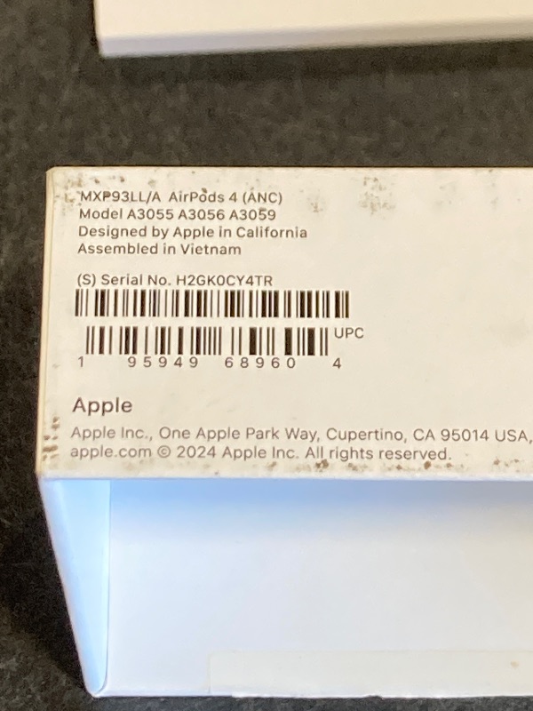 Photo 1 of Apple AirPods 4 Wireless Earbuds, Bluetooth Headphones, with Active Noise Cancellation, Adaptive Audio, Transparency Mode, Personalized Spatial Audio, USB-C Charging Case, Wireless Charging, H2 Chip