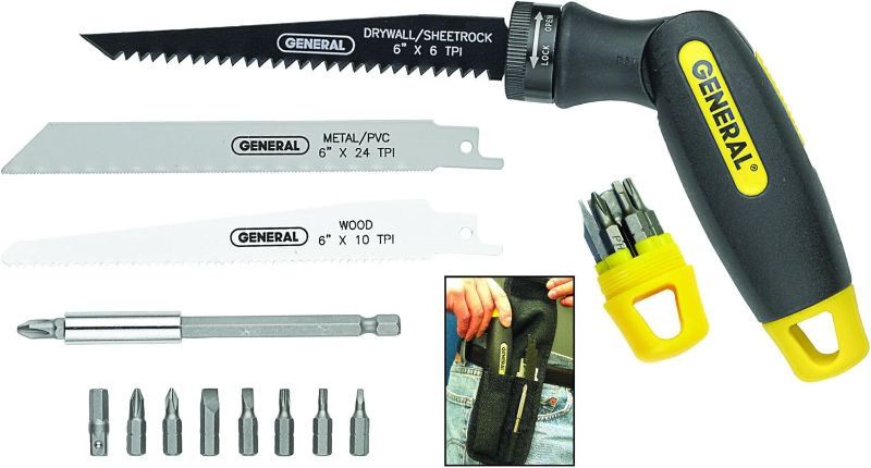Photo 1 of General Tools 14 piece 4-In-1 Multi-Purpose Screwdriver/Saw Set #86014, Compact and Portable For Camping, Car, Home
