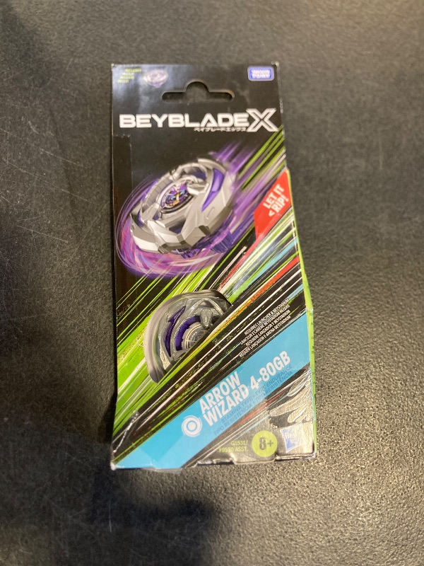 Photo 1 of Beyblade X Arrow Wizard 4-80GB Booster Pack Set with Stamina Type Top; Authentic Takara Tomy Battle Tops Games/Toys for Boys and Girls 8+