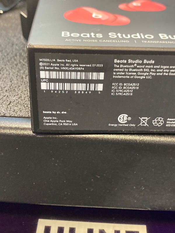 Photo 1 of Beats Studio Buds - True Wireless Noise Cancelling Earbuds - Compatible with Apple & Android, Built-in Microphone, IPX4 Rating, Sweat Resistant Earphones, Class 1 Bluetooth Headphones - Red