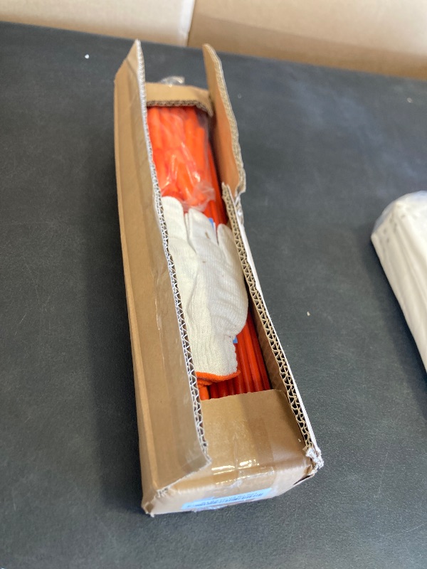 Photo 1 of 20Pcs Driveway Markers,4Ft Driveway Reflective Poles, Orange Fiberglass Snow Stakes with Reflective Tape for Easy Visibility at Night for Parking Lots