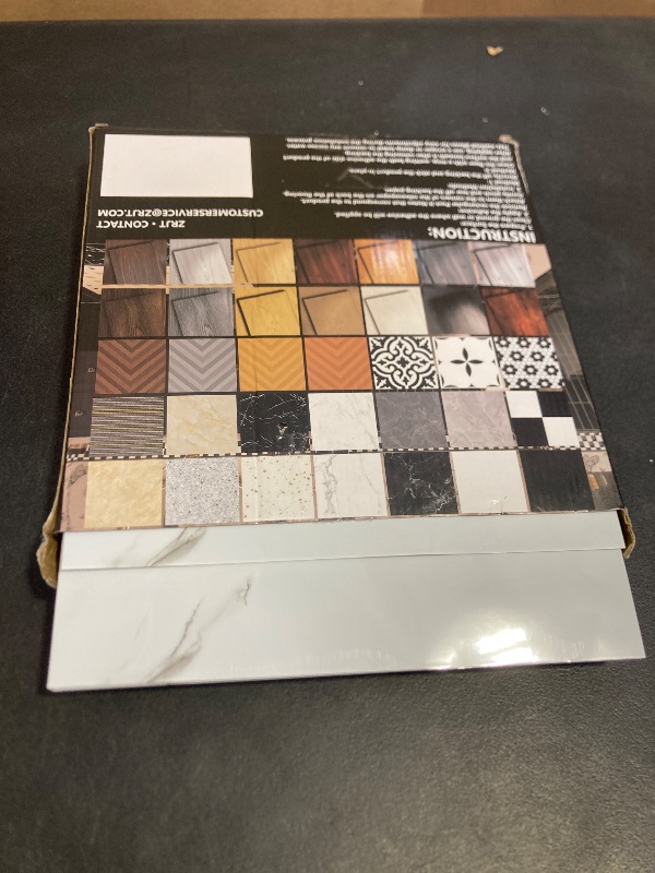 Photo 1 of 30-Pack Peel and Stick Floor Tiles Vinyl Floor 12 x 12 inch Self Adhesive Waterproof Glossy Flooring Planks DIY for Bathroom, Kitchen, Living Room, RV, Cover 30 Sq. Ft, Polish White Marble