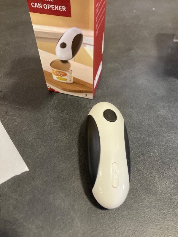 Photo 1 of Rechargeable Electric Can Opener, One Touch Safety Automatic Can Opener - Easy Smooth Edge Hands Free, Battery Operated Openers Fits Most Cans, Ideal for Seniors People with Weak Hands & Arthritis