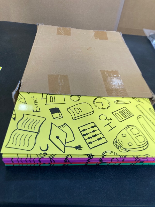 Photo 1 of Crtiin 24 Pcs Desk Dividers for Students Privacy Folders Standard School Cardboard Board Desk Dividers for Classroom Teacher Supplies School Testing Student Reduces Distractions(Vibrant Color)