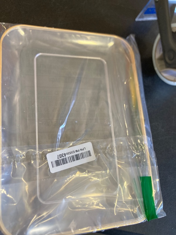 Photo 1 of 3 Pack Plastic Serving Trays for Party - Gold Serving Tray 8 by 11 Inch - Heavy Duty Dessert Trays for Food - Rectangular Party Serving Trays for Entertaining - Premium Party Trays - Clear Platters