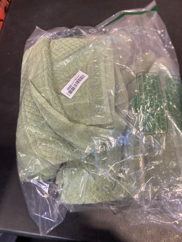 Photo 1 of Avalon Towels Sage Green Bath Mat - 100% Cotton Set of 2 Absorbent Bathmat - Bathroom Mats Quick Dry Bath Mats for Bathrooms (22x34 Inches)
