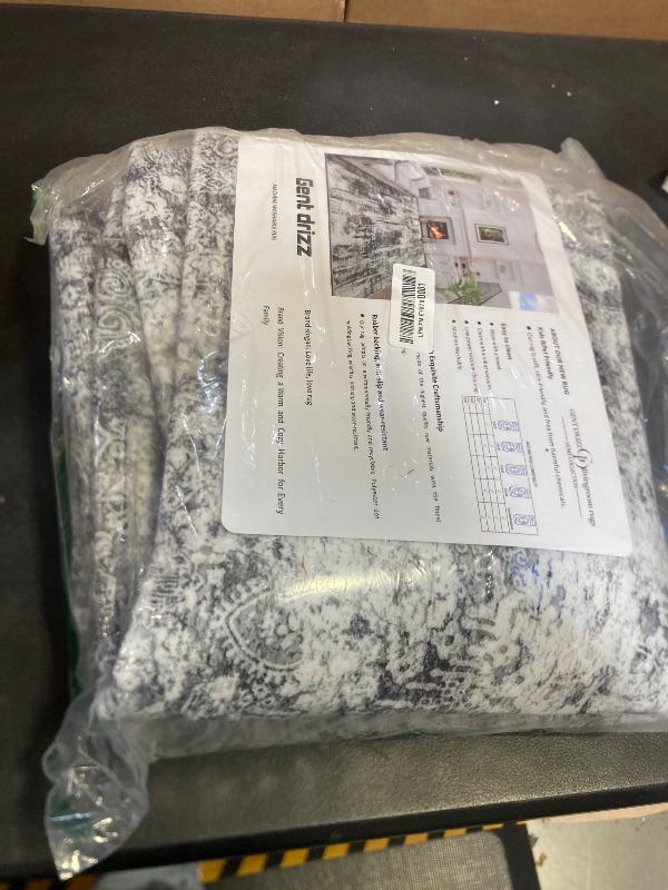 Photo 1 of 10x14 Area Rugs Washable Rug: Large Vintage Abstract Living Room Rug Soft Anti-Skid Thin Carpet Indoor Floor Stain Resistant Carpets for Bedroom Dining Farmhouse Nursery Home Office Black Grey