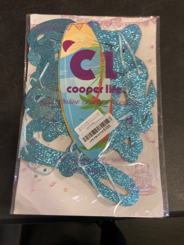Photo 1 of 2pcs Summer Surfboard Happy Birthday Banners Summer Surfing Birthday Party Decorations Blue Glitter Surfing Birthday Banner Bunting Surfboard Banner for Tropical Hawaii Beach Surfing Supplies
