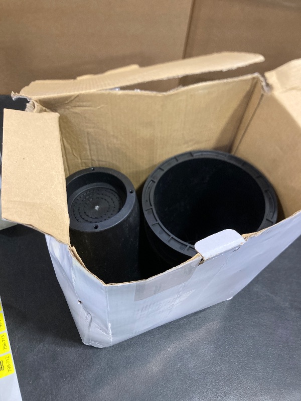 Photo 1 of 4 Pack Bed Risers 12 or 8 Inch Heavy Duty, Adjustable Furniture Risers Lift Height 13.4",11.6", 9.8", 8" For Table Desk Couch Chair Sofa Cabinet Bed Frame Dorm, Round Stackable Table Leg Risers, Black