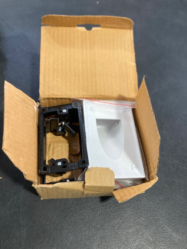 Photo 1 of 2 Pack Wall Plate Cable Pass Through with Bracket - In Wall Cable Management Kit - Snap ON Wall Plate with Single Gang Low Voltage Mounting Bracket - Decorator Cover for Low Voltage Cables