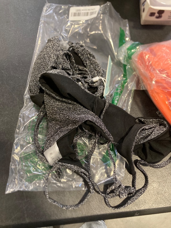 Photo 1 of Adisputent Womens 2 Pieces Bikini Sets Triangle Halter Swimsuits Thong Bottoms with Mesh Swim Cover Up Dress Tie Dye Bathing Suits Sliver S