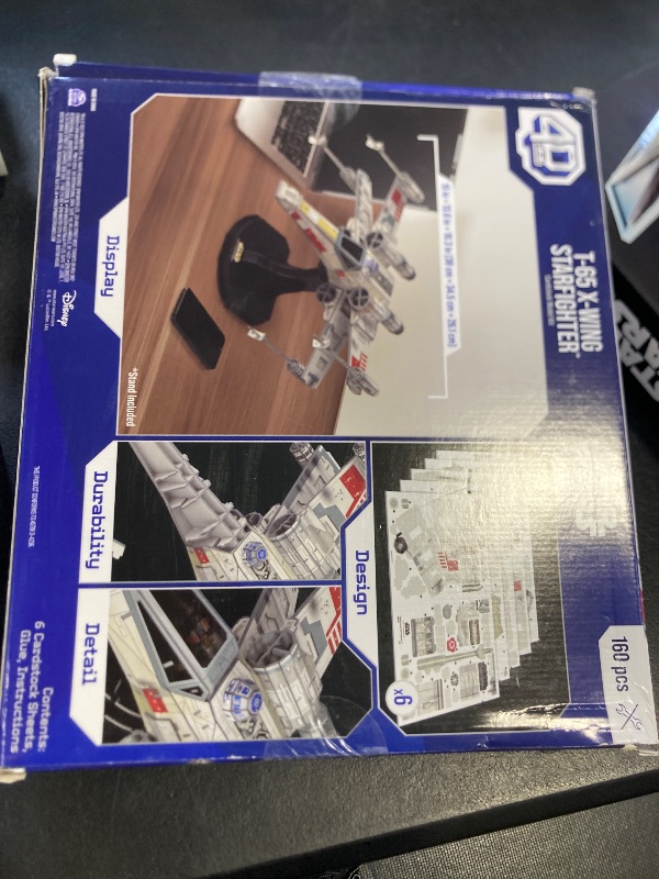 Photo 1 of 4D Build, Star Wars T-65 X-Wing Starfighter 3D Model Kit, Star Wars Collectible & Desk Décor, Adult Puzzle, Gift Ideas for Ages 12 & Up