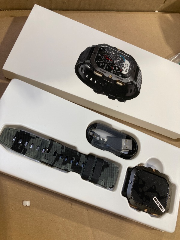 Photo 1 of Military Smart Watches for Men (Answer/Make Calls), Watches for Men with Blood Pressure/Heart Rate/Sleep/100+ Sport Modes, 2.02'' Fitness Smart Watch, Waterproof Fitness Tracker for Android and iPhone