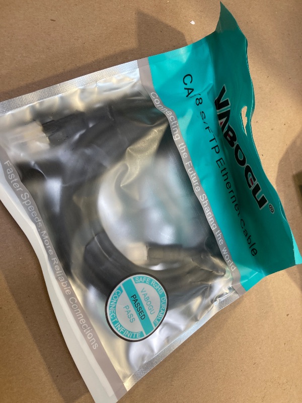 Photo 1 of Vabogu Cat 8 Ethernet Cable, 5ft Heavy Duty High Speed Internet Network Cable, 26AWG, 2000MHz 40Gbps with Gold Plated RJ45 Connectors, Shielded for Indoor & Outdoor Use