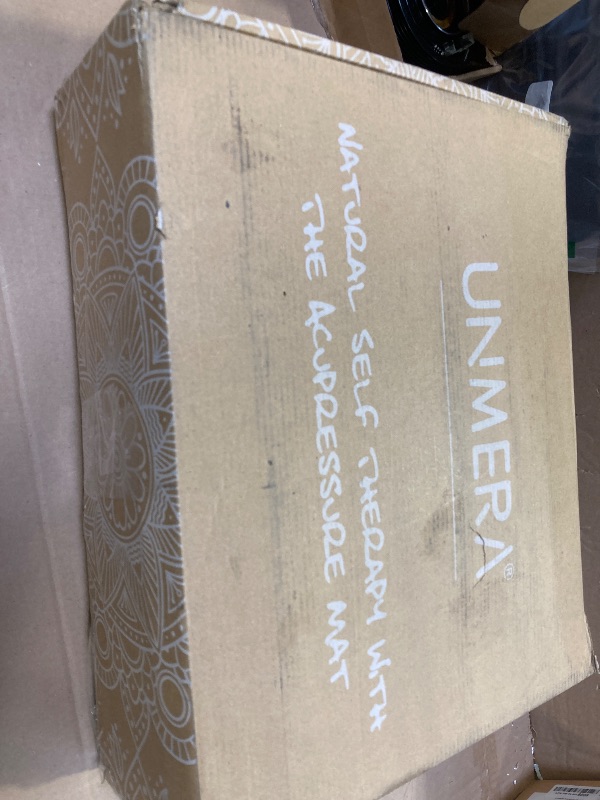 Photo 1 of UNMERA Acupressure Mat and Pillow Set,Natural Premium Linen & Coconut Fiber Filling,for Back/Neck Pain Relief, Sciatic, Headache and Muscle Relaxation, Comes with Carrying Bag