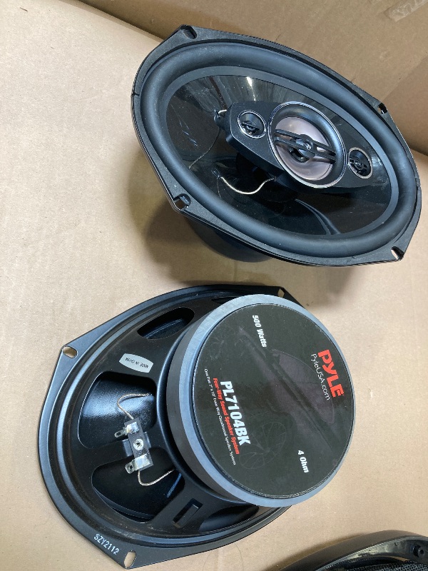 Photo 1 of Pyle 6x9"/7x10" car Speakers 4-Way Quadriaxial Full Range Sound Audio - Butyl Rubber Surround, 500W w/ 4Ohm Impedance & 3/4'' Piezo Tweeters - Black Pair