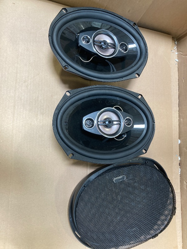 Photo 1 of Pyle 6x9"/7x10" car Speakers 4-Way Quadriaxial Full Range Sound Audio - Butyl Rubber Surround, 500W w/ 4Ohm Impedance & 3/4'' Piezo Tweeters - Black Pair