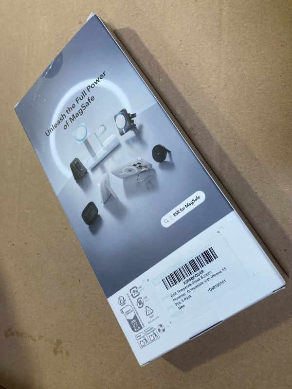Photo 1 of ESR 3 Pack for iPhone 15 Pro Screen Protector, [9H Hardness] [Military Grade Shatterproof] Full Coverage Tempered Glass Film with Flawless Fit Tray, HD Clear, Scratch Resistant