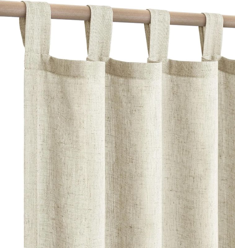 Photo 1 of 52"W x 45"L KOUFALL Kitchen Window Curtains Over Sink,Tab Top Farmhouse Boho Country Mini Curtains Sets,Dusty Grey  