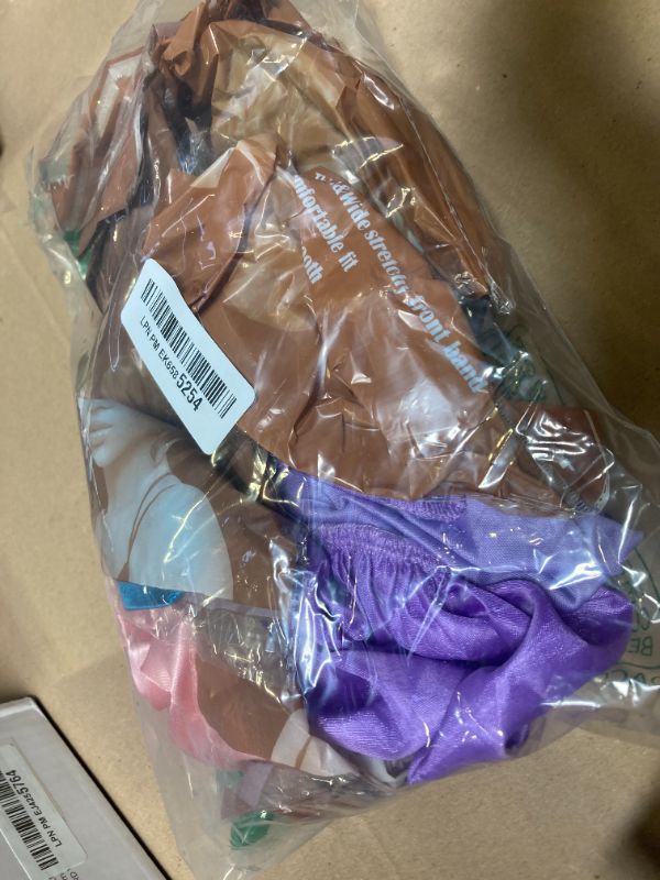 Photo 1 of 4PCS Silk Satin Bonnets for Black Women & Men - Elastic Wide Band Hair Wrap Cap for Curly Hair - Shower Cap for Sleeping (Blush Pink?Black, Peacock Blue, Purple)