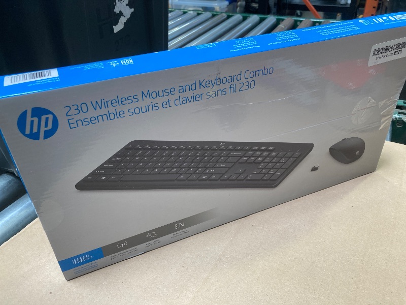 Photo 1 of HP Wireless Keyboard and Mouse Combo - Full Size Membrane Chiclet Style Keyboard, 3-Zone Layout, 2.4GHz Wireless Connection, Compatible with PC, Mac