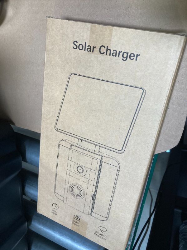 Photo 1 of Doorbell Solar Charger Compatible for Ring Video Doorbell 3/3 Plus/4/Battery Doorbell Plus/Battery Doorbell Pro(U-Shaped Port), QIBOX 2.9W Adjustable Efficient Solar Panel Mount for Doorbell Camera