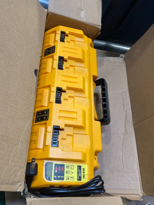 Photo 1 of DCB104 4 Port Multi Rapid Charger Dewalt  Station DCB104V