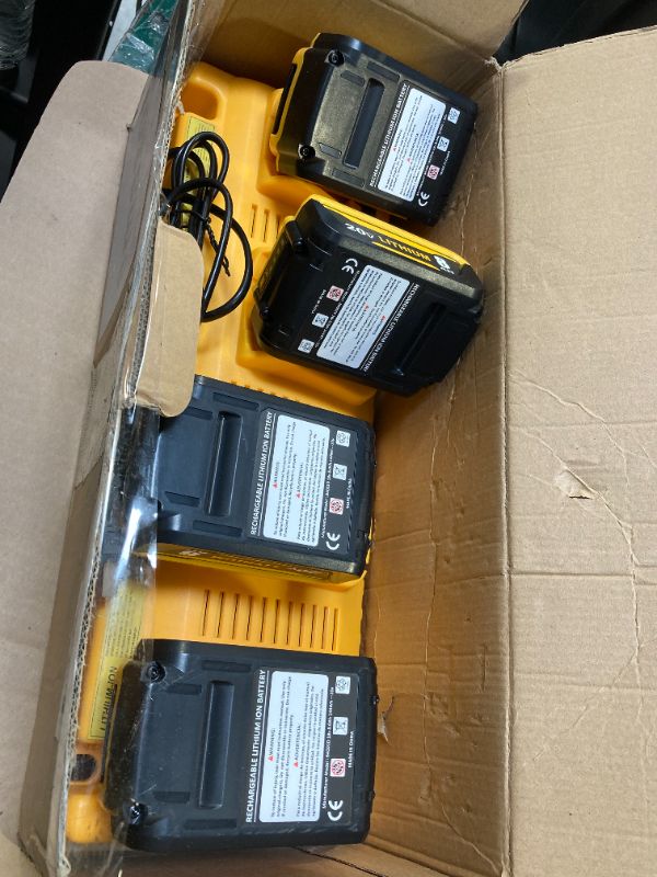 Photo 1 of DCB104 4 Port Multi Rapid Charger Compatible with Dewalt Batteries  Station DCB104