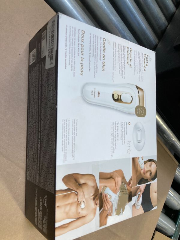 Photo 1 of Braun Smart IPL, Silk·Expert Pro 5: at Home Laser Hair Removal for Women and Men, Permanent Visible Hair Reduction in Hair Regrowth for Body & Face, Soft Pouch and Precision Head, IPL5157